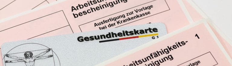 Gesundheitskarte und Formulare
